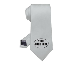 Custom Tie Logo embroidered perfect for gift Message me Any Logo or image