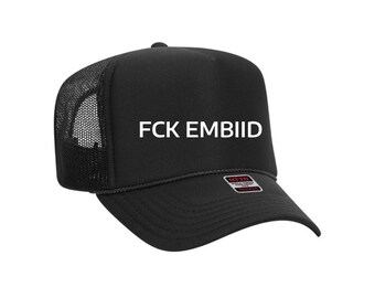 KNICKS new york nyc nba fan custom trucker hat. Embroidered embiid