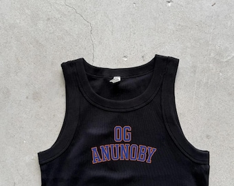 New York Knicks LGK Tank Top Organic Rib Crop Embroidered Ny Girl