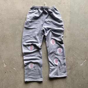 Custom 5 Spot embroidered OPEN BOTTOM Sweatpants ( Any team , Any Logo , Message us )
