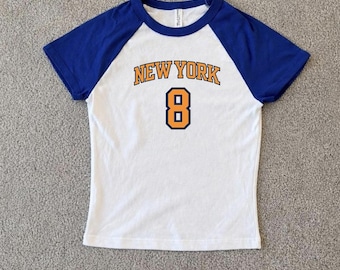 NY 8 baby rib tee womens new york