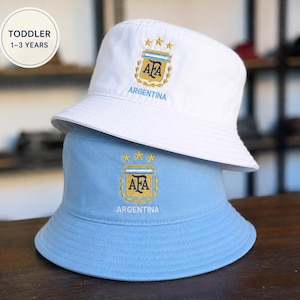 Toddler ! Embroidered Argentina Bucket hat for World Cup