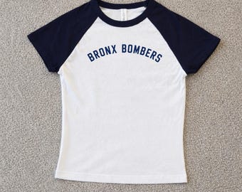 New York Bronx Bombers Baby Womens rib tee tshirt yankees
