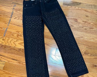 Strassrondell jeans schwarz nach maß