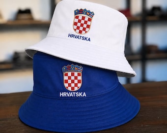 Embroidered Croatia Bucket hat for World Cup