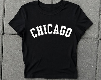 Womens Chicago White Sox baby tee cropped for women baseball