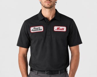 Custom Performance Polo Shirt With Personalized Embroidered Name and company name Work Clothing