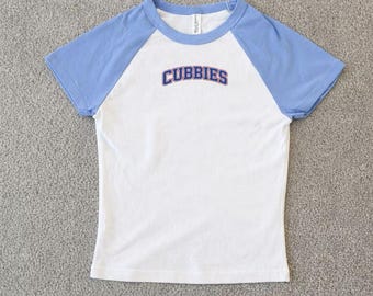 Cubbies baby ribbed tee tshirt for women cubs chicago