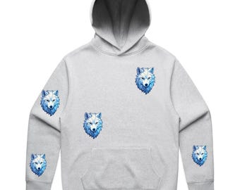 Dire wolf 5 spot hoodie embroidered dire wolf is back hoodie