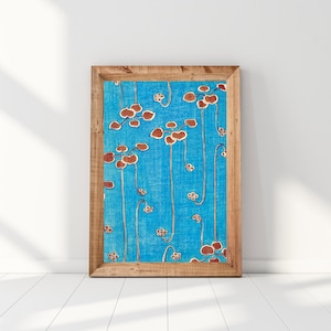 Bijutsu Sekai Woodblock Art Print Watanabe Sheitei Kacho-ga Japanese Wood Block Print Ukiyo-e Vine Traditional Japanese Artwork Japandi Art