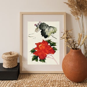 Katsushika Hokusai Japanese Floral Prints Hokusai Digital Print Traditional Japanese Artwork Hokusai Painting Japanese Wall Prints Ukiyo-e