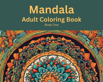Mandala Adult Coloring Book Vol. 1, adult coloring book, coloring pages, mandala printable, printable, digital download, pdf, coloring book