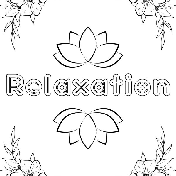 Mental Health coloring, relaxation, stress relief, teen coloring page, adult coloring page, printable, digital download, pdf