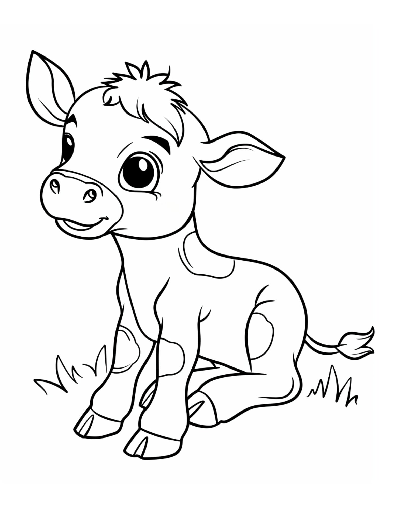 Cute Baby Cow Coloring Page Kids - Il Fullxfull.6093306009 7lvt 