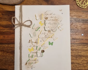 Carte de vœux avec enveloppe : "Papillons"