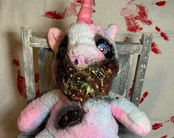 Scary unicorn teddy cheap