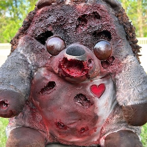 Zombie Hedgehog - Horror Plush - Scary Plush - Gothic Decor - Halloween - Scary Teddy Bear