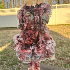 Creepy Doll - Horror Plush - Scary Plush - Gothic Decor - Halloween - Scary Teddy Bear