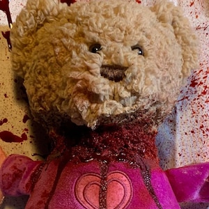 Creepy Teddy Bear  - Creepy Plush - Horror Plush - Scary Plush - Gothic Decor - Halloween - Scary Teddy Bear
