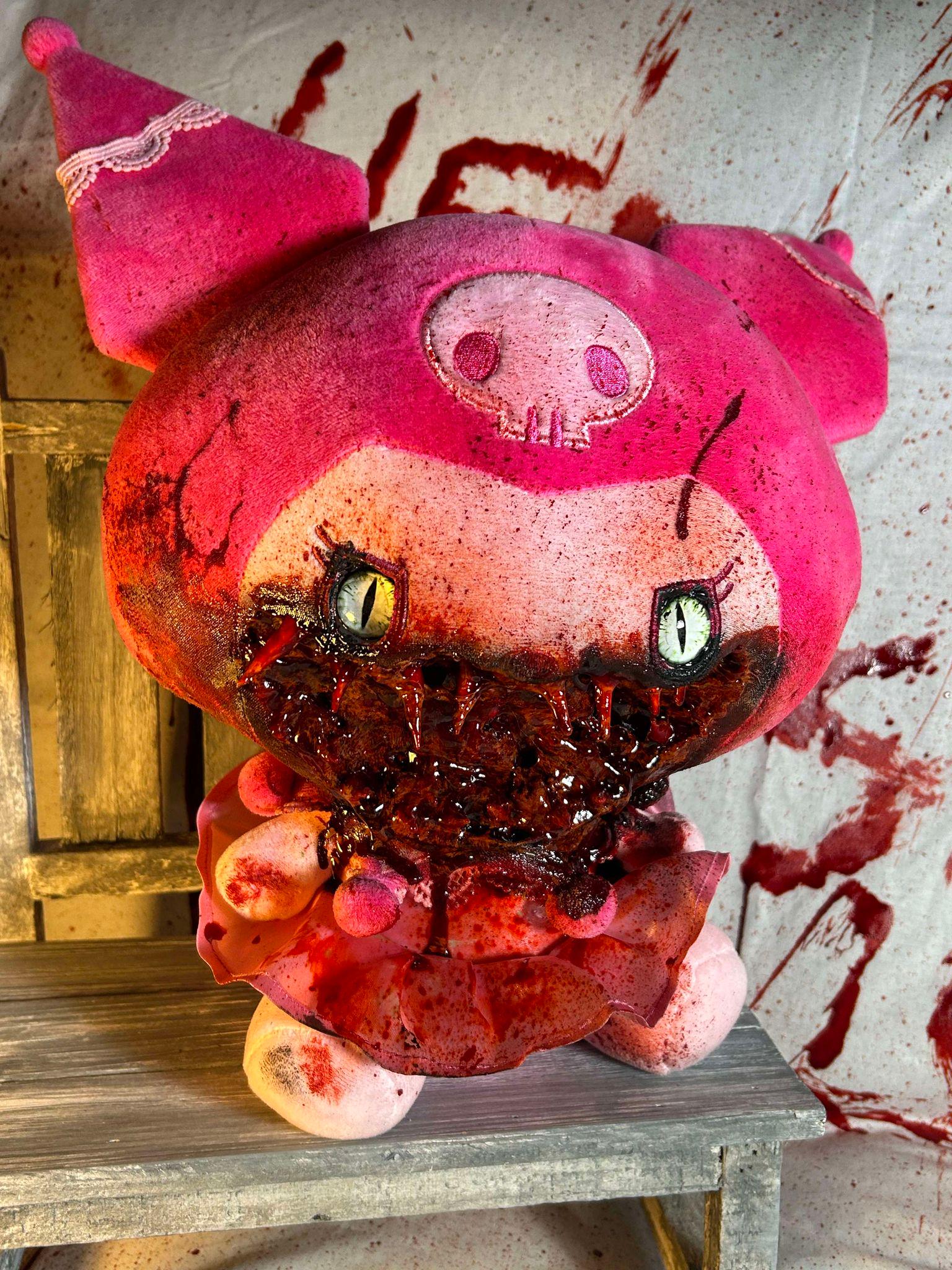 Kuromi Hello Kitty - Creepy Plush - Horror Plush - Scary Plush