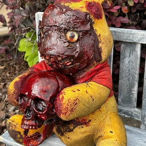 Evil Winnie the Pooh Plush: Creepy Horror Teddy Bear Halloween Decor