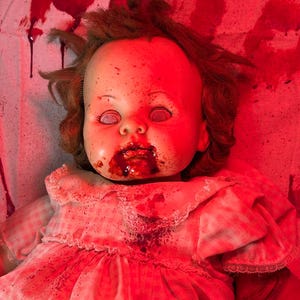 Creepy doll - Creepy Plush - Horror Plush - Scary Plush - Gothic Decor - Halloween - Scary Teddy Bear