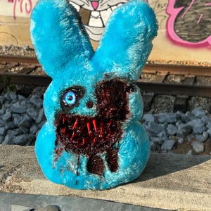 Evil Peep - Creepy Plush - Horror Plush - Scary Plush - Gothic Decor - Halloween - Scary Teddy Bear - Creepy