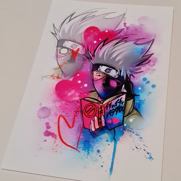 Kakashi A4 Watercolour Art Print