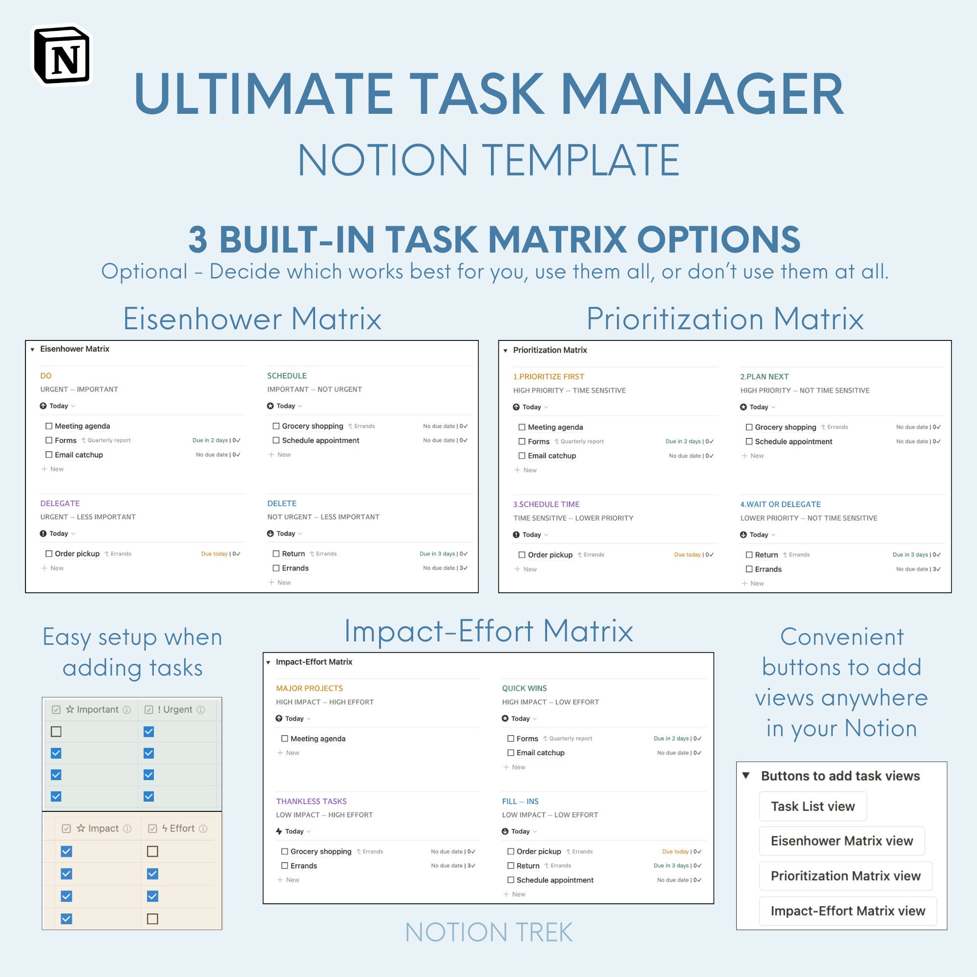 Ultimate Task Manager Notion Template — Your Digital Personal Assistant ...