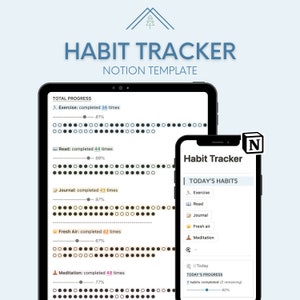 Habit Tracker | Notion Template | Daily Habit Tracker | Notion Dashboard
