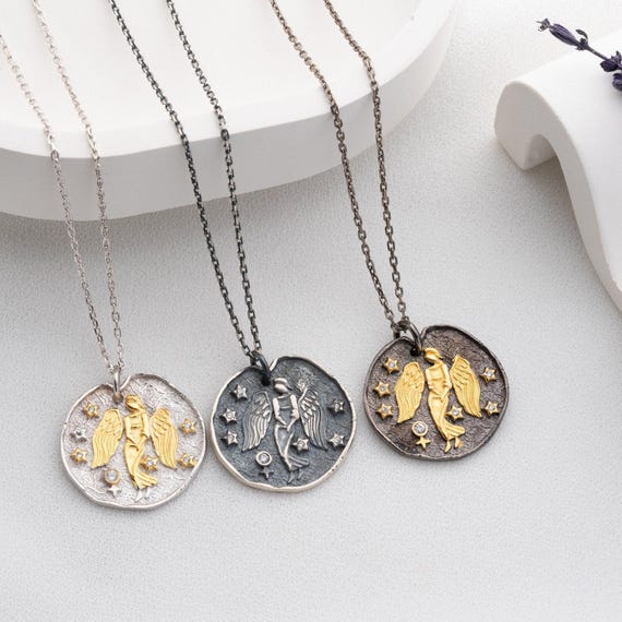 Virgo Constellation Necklace, Zodiac Sign Jewelry, Minimal Silver Astrology Pendant, Birthday Gift for Virgo