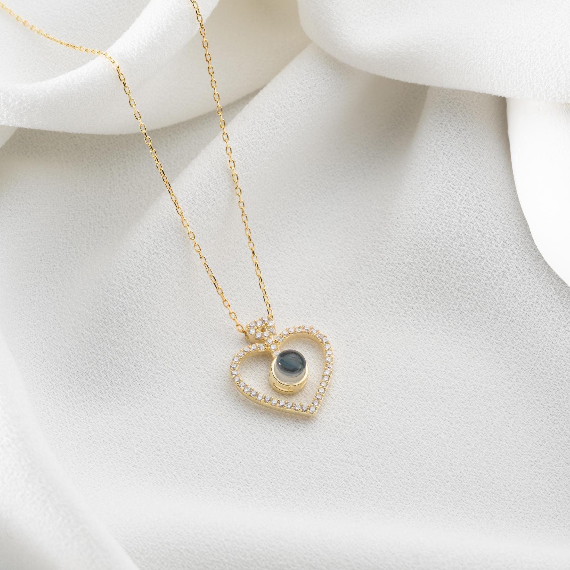 Collana con Proiezione Ti Amo in 100 Lingue (Oro Rosa