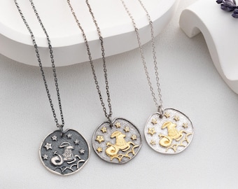 Capricorn Constellation Necklace, Zodiac Sign Jewelry, Minimal Silver Astrology Pendant, Birthday Gift for Capricorn