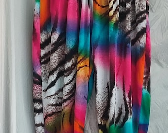 TU womens Summer jumpsuit tropical print,made in France