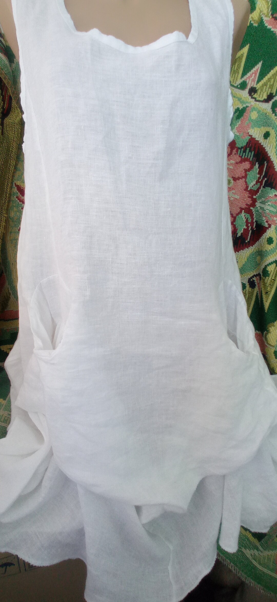 Carina Ricci Linen White Dress - Etsy