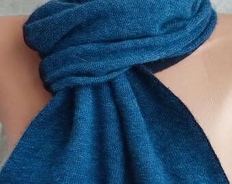 Riviera navy,black short neck warmer knitted, scarf-loop,made in Italy