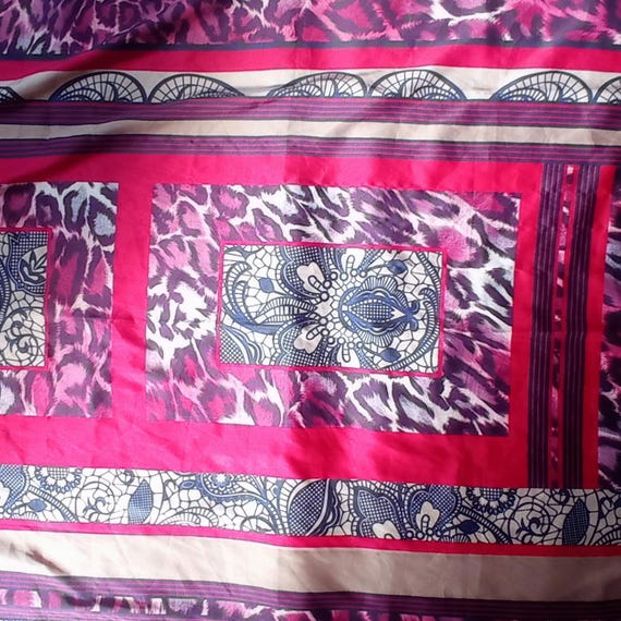 Sciarpa Di Seta Yves Saint Laurent, Regalo Sciarpa Vintage, Sciarpa Di Seta-chiffon Con Stampa Leopardata, Stampa Animalier, YSL Vintage, Sciarpa Di Seta, Sciarpa Di Seta Dal Design Raro - Italia