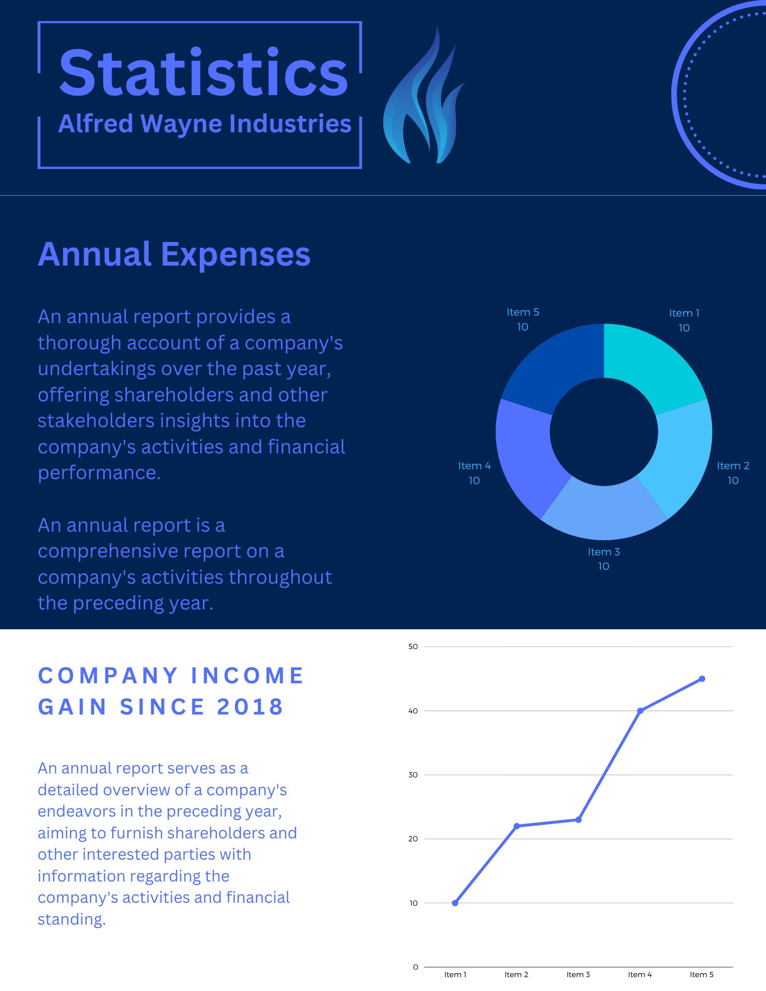 Annual Report Template - Etsy
