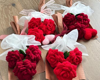 Affordable Valentine's Day Rose Bouquet, Bright Dark Red, Dating, Proposal, Wedding Flower, Show Love to Wife, Girlfriend, Fiancee, Sister