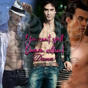 20oz Skinny Tumbler - Sexy Damon Salvatore - Digital Design