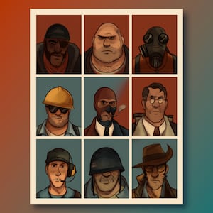 TEAM FORTRESS 2- Original art print poster