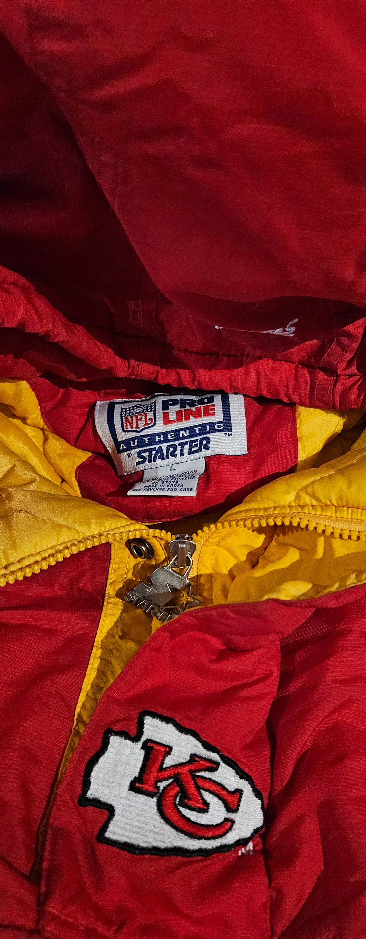 Chiefs pullover starter jacket hot sale