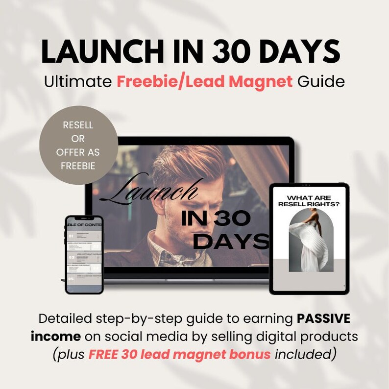 Launch In 30 Days Marketing Guide Bundle With Master Resell Rights MRR & Private Label Rights, Digital Marketing PLR, Done For You Product image 1