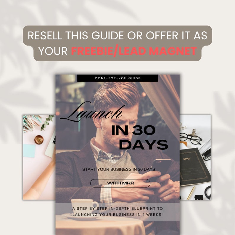 Launch In 30 Days Marketing Guide Bundle With Master Resell Rights MRR & Private Label Rights, Digital Marketing PLR, Done For You Product image 3