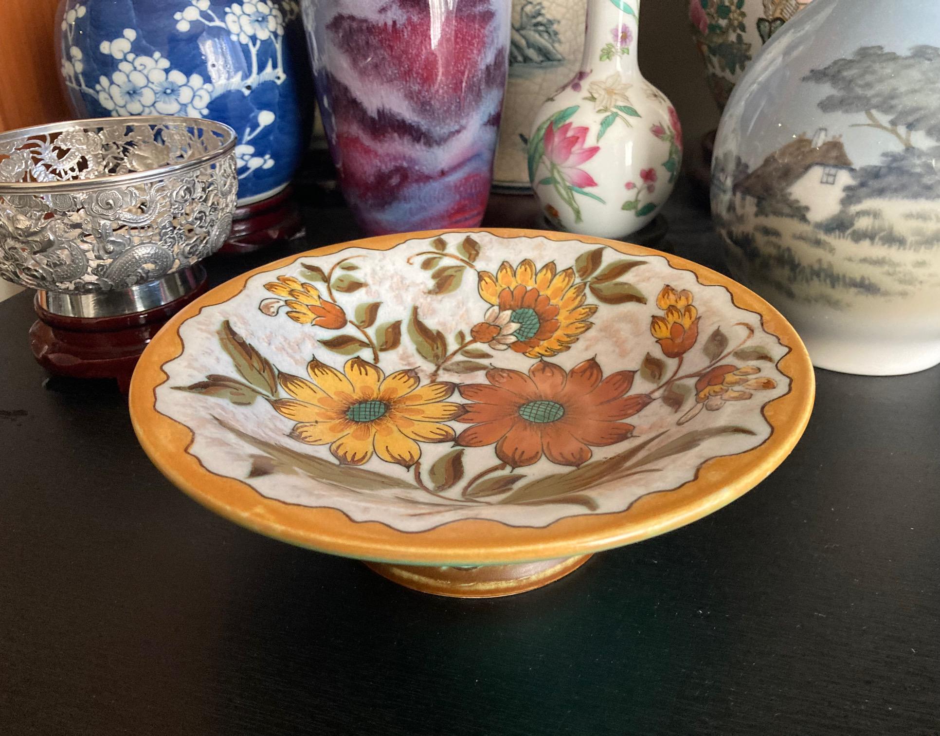 フラワーベース　オランダ陶器　ゴーダ窯　アールデコ　アールヌーボー　花瓶 フラワーベース オランダ陶器 ゴーダ窯 アールデコ アール