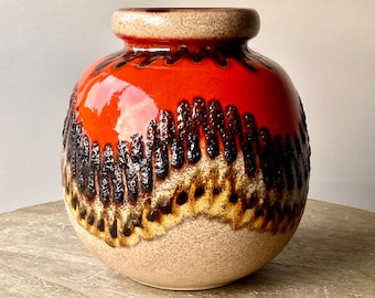 ファット ラバ ケラミック 32 cm 西ドイツ製花瓶 - 1960 年代頃の