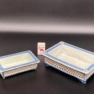 19世紀中国青白磁製植木鉢、透かし彫りプランター、清朝時代