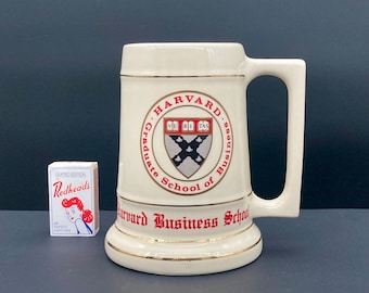Vintage Harvard Graduate School of Business Ceramic Beer Tankard, 15cm.
