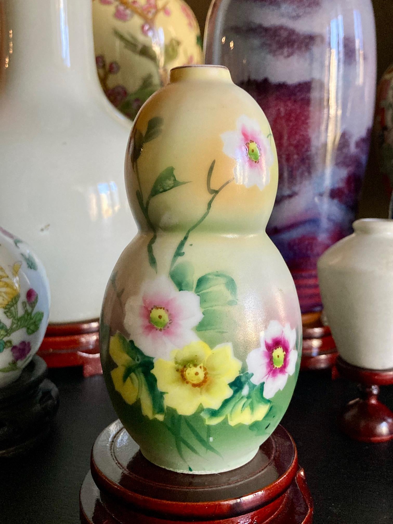 アンティークニッポンIE&C手描き磁器ひょうたん花瓶 - Etsy 日本