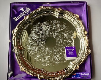 New/Old Stock - Ranleigh Silver-Plated Tray - Never Used - Brand New Finish - Made in Australia - Circa 1980's.